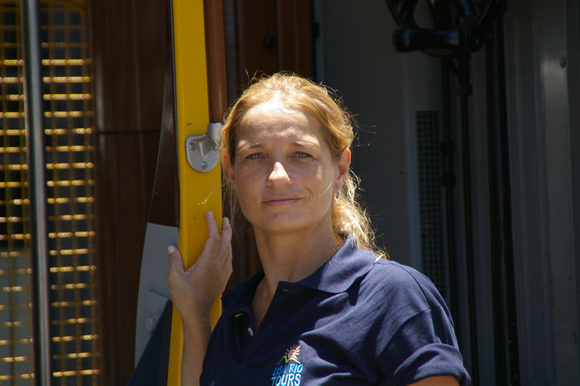 My guide, Lisa. 
Santa Theresa tram - Rio de Janeiro