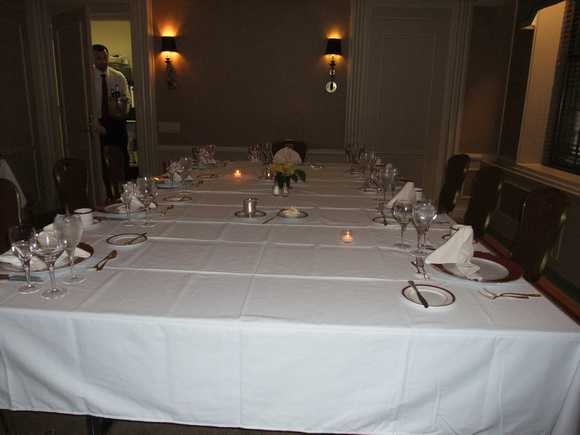 A table waiting for us.  
RGC Dinner at Cornell Club - Friday 24 Sept 2010.