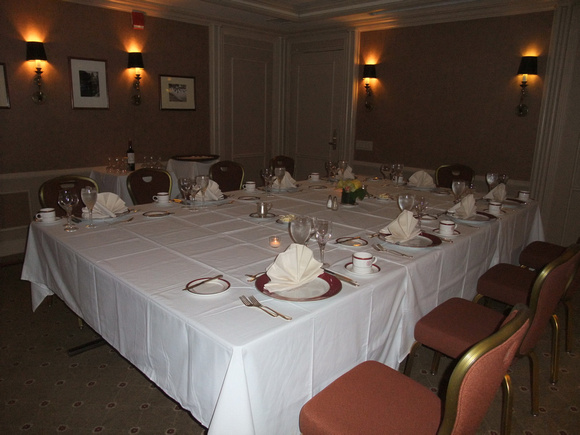 A table waiting for us.  
RGC Dinner at Cornell Club - Friday 24 Sept 2010.